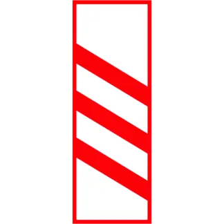 Vasúti átjáró előjelző (3 sávos