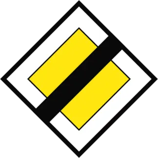 Főútvonal vége KRESZ közlekedési tábla