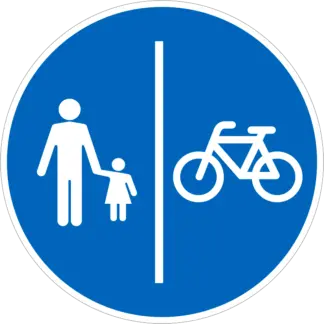 Gyalog- és kerékpárút (osztott