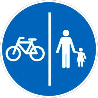 Gyalog- és kerékpárút (osztott