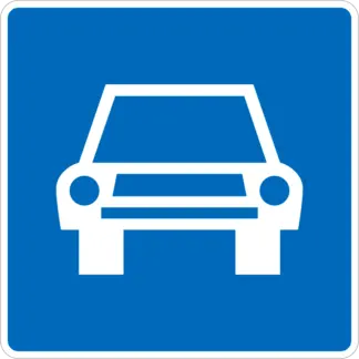 Autóút KRESZ közlekedési tábla