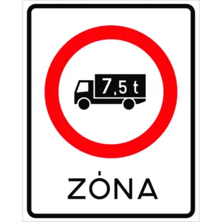 Korlátozott forgalmú övezet KRESZ közlekedési tábla