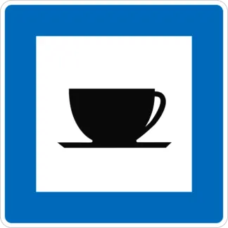 Büfé KRESZ közlekedési tábla