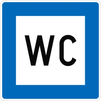 Nyilvános illemhely KRESZ közlekedési tábla
