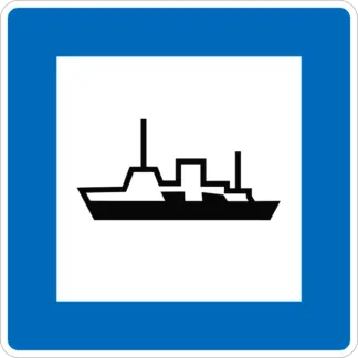 Hajóállomás KRESZ közlekedési tábla