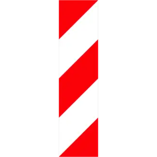 Sávozott terelőtábla (balra kerülendő) KRESZ közlekedési tábla