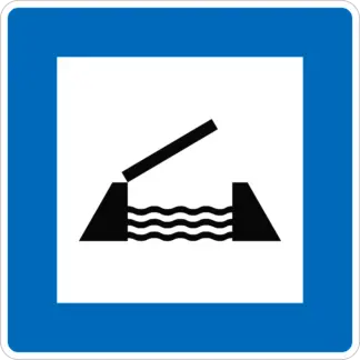 Nyitható híd KRESZ közlekedési tábla