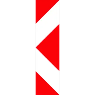 Álló iránytábla (balra) KRESZ közlekedési tábla