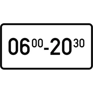 Időszak KRESZ közlekedési tábla