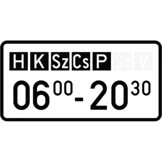 Nap és időszak KRESZ közlekedési tábla