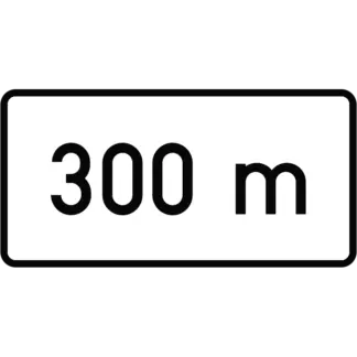 Távolság KRESZ közlekedési tábla