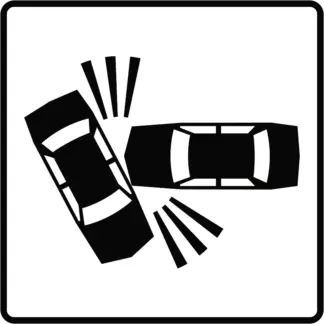 Balesetveszély KRESZ közlekedési tábla