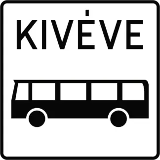 Kivéve autóbusz KRESZ közlekedési tábla