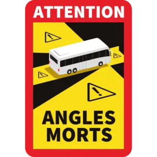 Attention! Angles Morts (Figyelem! Holttér) matrica (francia nyelvű